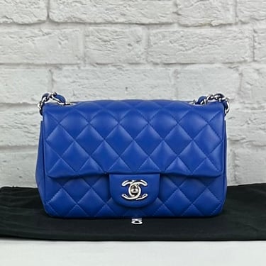 Chanel Lambskin Rectangle Mini, Blue