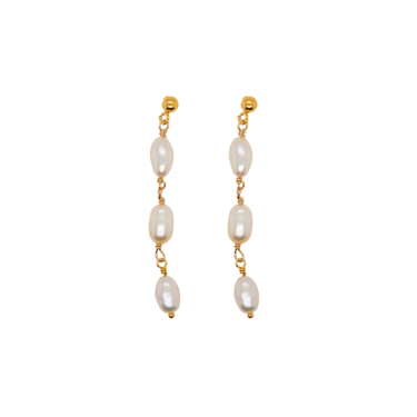 Trillium Pearl Drop Earrings