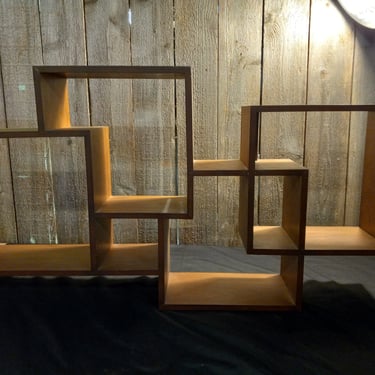 Stylish Mid Century Cube Floating Shelves 35.875x19.5