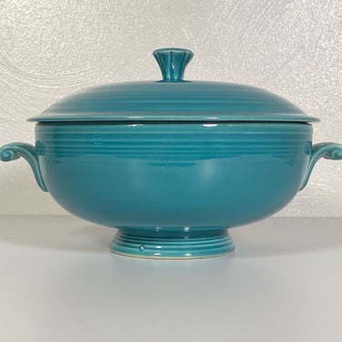 Fiestaware Turquoise Covered Casserole 