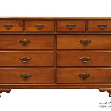 TELL CITY Solid Hard Rock Maple Colonial Early American 54" Double Dresser 
