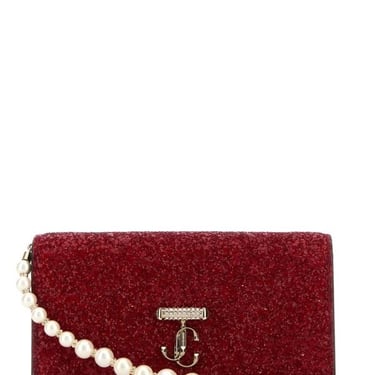 Jimmy Choo Women Embellished Fabric Avenue Wallet