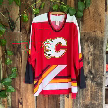 World Cup Calgary Flames Jersey Canada Vintage 90s Calgary Flames