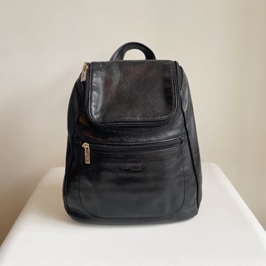 Glossy Black Mini Backpack
