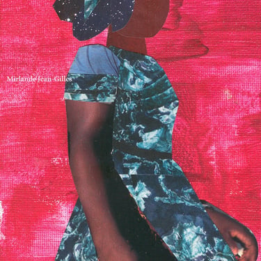 Blue Dress African American Art Collage Girl Original 
