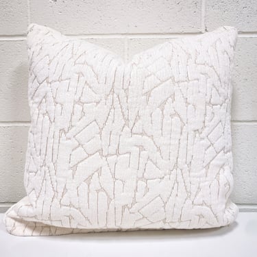 White Textured Pillow - Medium