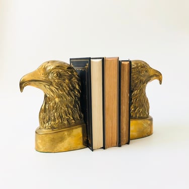 Brass Eagle Bookends - Set of 2 