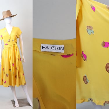 1970s HALSTON silk dress small medium | new spring summer 