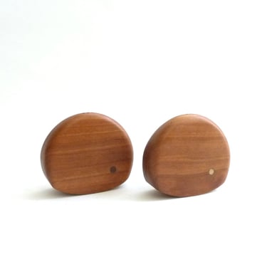 Handmade Modernist Wood Salt and Pepper Shakers by Chasnoff Azulay 