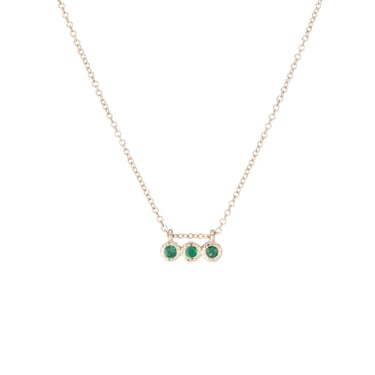 3 Emerald Necklace