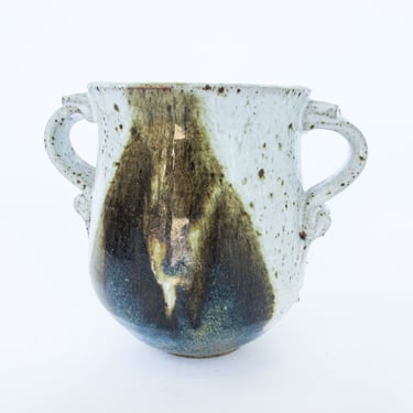 Studio Pottery Ceramic Mug with Two Handles 