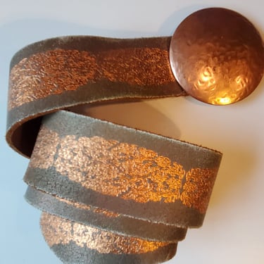 Leather Belt, Bronze Belt, Canadian Belt, Boho Belt, Western Belt, Brown Belt 