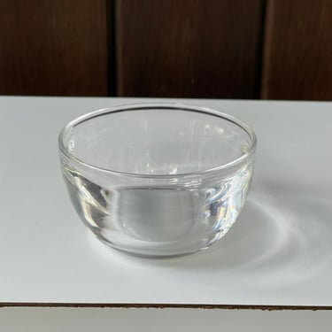 Vintage Signed Steuben Heavy Crystal Finger Bowl Mid-Century Modernist Form 