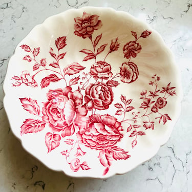 Johnson Brothers England Vintage Pink Floral Fine China Elizabeth 8 1/4” bowl by LeChalet