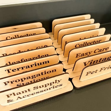 Custom Wooden Small Tabletop Signs (Set of 5) | Market Pop-up signs 