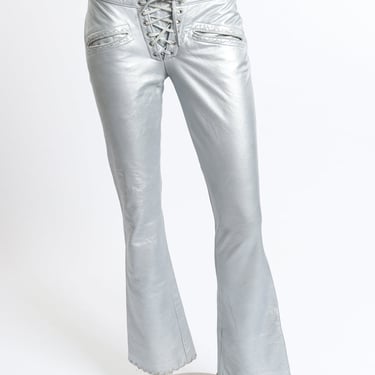 Whip Stitch Leather Pants