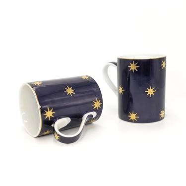 Vintage Star/Celestial Mugs, Set of 2 