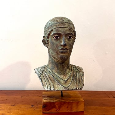 Charioteer of Delphi Bust Identical Museum Reproduction Replica 