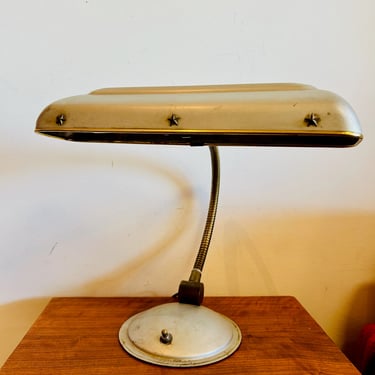 1950's Flex Two Tone Gooseneck Desk Lamp