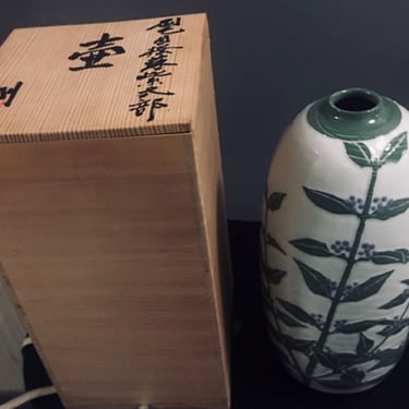 782 Japanese Seto-ware Flower Vase