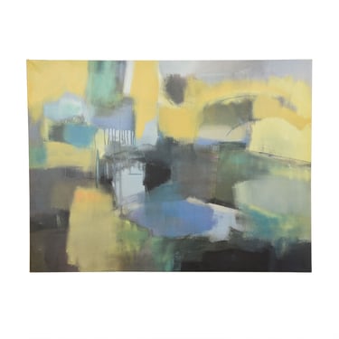 Abstract Expressionist Medley in Grays + Yellows