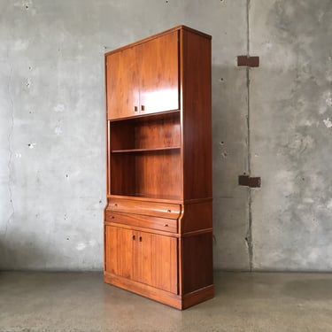 Mid Century Teak Wall unit with Shelving