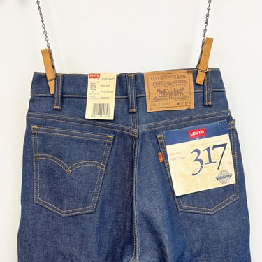 Vintage NOS Levis 317 Jeans | 1970s - 80s Bootcut Levis | Orange Tab Small e | 100% cotton denim | 29 x 34 