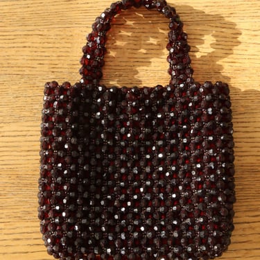 Garnet Beaded Y2K Handbag