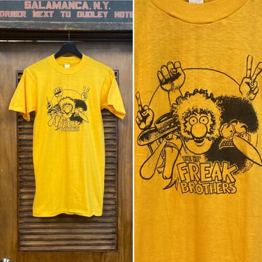 Vintage 1970’s -Deadstock- Fabulous Furry Freak Brothers Gilbert Shelton Cotton Hippie Stoner Tee Shirt, 70’s T Shirt, Vintage Clothing 