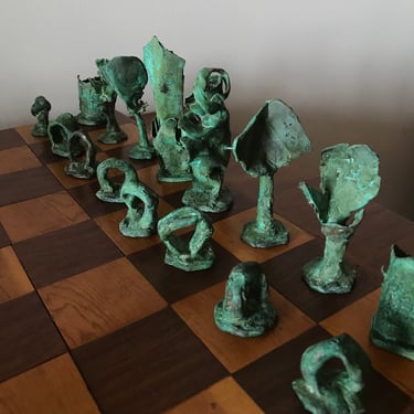Cast Bronze Chess Set