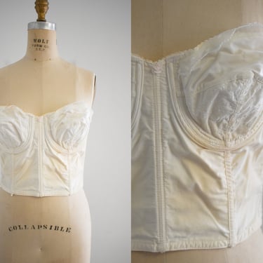 1950s Carol Brent White Bustier, 36C 