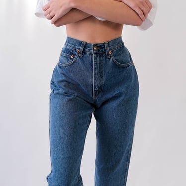 Vintage 90s LEVIS 534 Light Medium Wash High Waisted Slim Fit Jeans Unworn New w/ Tags | Made in USA | Size 27x33 | 1990s LEVIS Denim Pants 