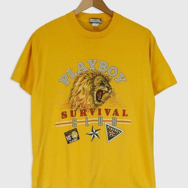 Vintage Playboy Survival Club T Shirt Sz L