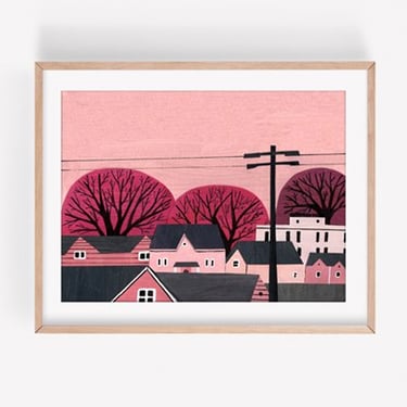 Pink Languid Summer Art Print 8.5x11