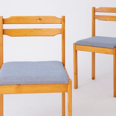 Pair of Vintage Chairs Spruce wood 60s-70s 