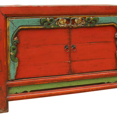 Antique red storage buffet cabinet by Terra Nova Furniture Los Angeles 