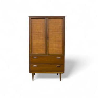 Vintage Caned Armoire 