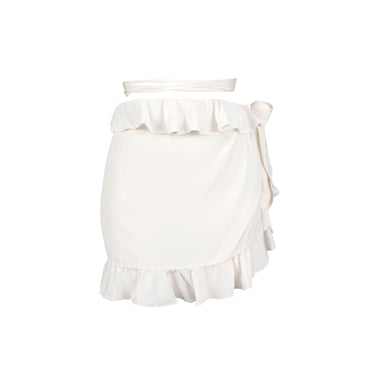 Orseund Iris Ruffle Wrap Tie Mini Skirt