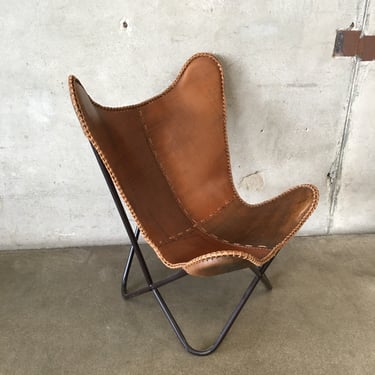 Cowhide Leather Butterfly Chair