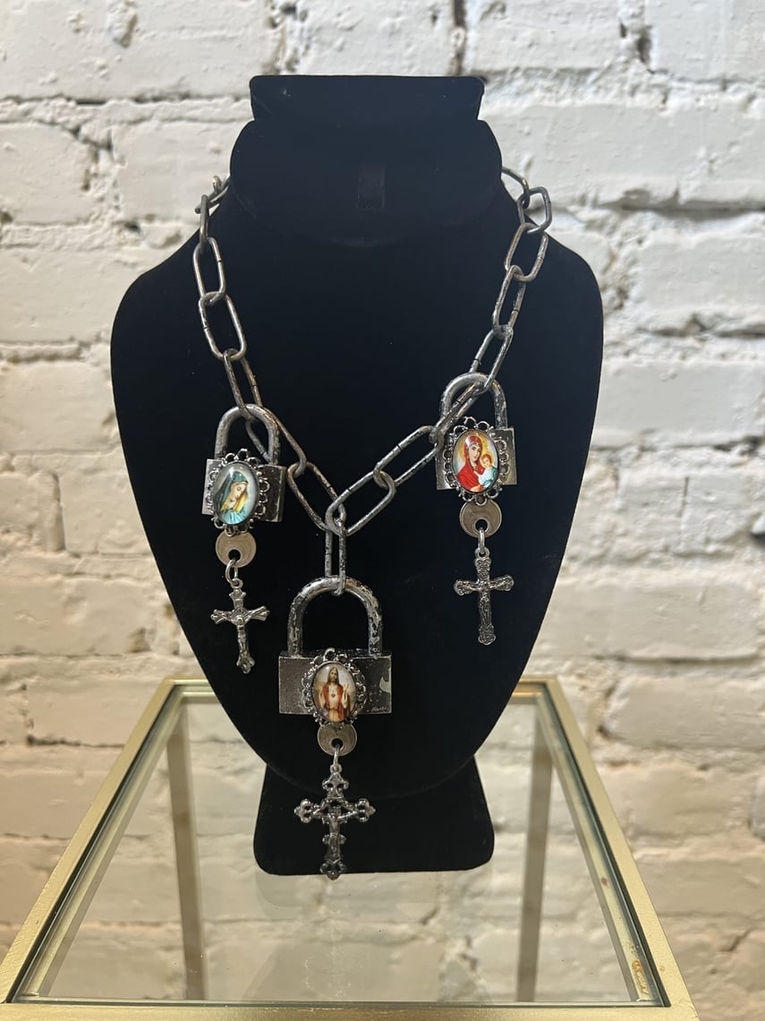 Jean Paul Gaultier lock pendant necklace | Yuri's Market | Atlanta, GA