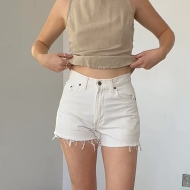 Vintage White Levis Cutoffs (S)