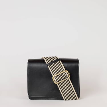 O My Bag - Leather Bag Audrey Mini - Black Classic Leather (two straps)