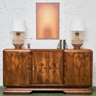 Antique French Walnut Burl Sideboard