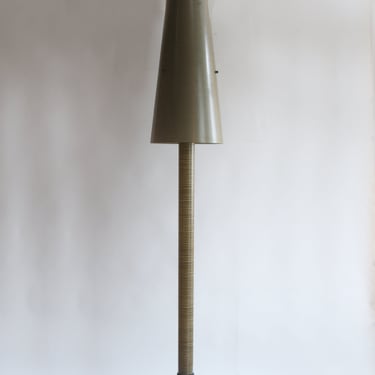 Beetle Juice Mid-Century Floor Lamp with Fiberglass Shade & Base