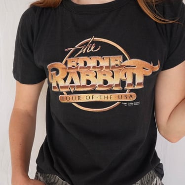 Eddie Rabbit Band Tshirt / 1981 1982 American Tour Tee / Concert Tshirt / Gender Neutral Unisex Tshirt 