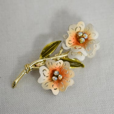 1960s Coro Flower Brooch 