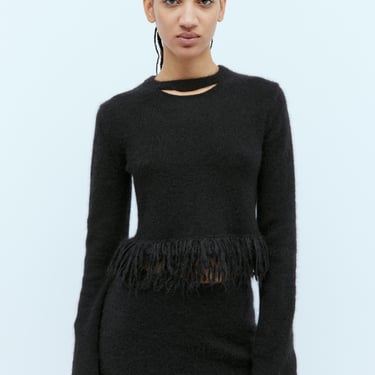 Jw Anderson Women Fringe Hem Sweater