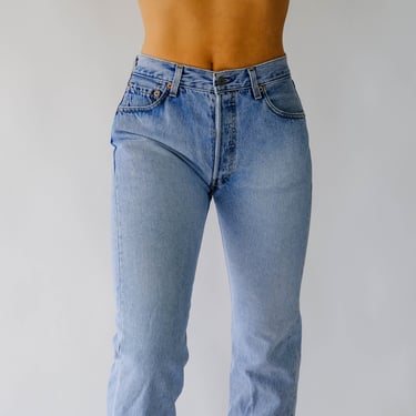 Vintage 90s LEVIS 501 Light Wash High Waisted Jeans | Made in USA | Size 28x29 | Unisex, Streetwear | 1990s LEVIS Light Wash Denim Pants 