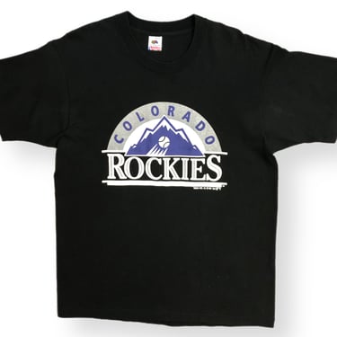 Vintage 1991 Colorado Rockies Original Logo Pre-Inaugural Season Single Stitch Graphic T-Shirt Size XL 
