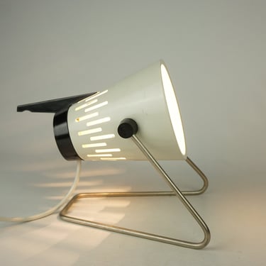 German table lamp, vintage desk lamp, old directional lamp, Vintage Lamp Light, white metal lamp table, spotlight or accent, 
